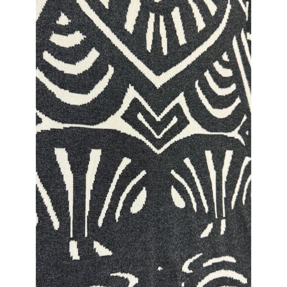 PARKER Aztec Bodycon Sweater Dress Shimmer Black/White, Sz M - Picture 4 of 9